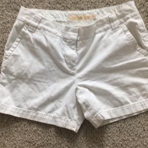 JCrew white chino shorts